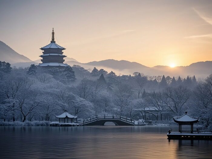 杭州冬季景色