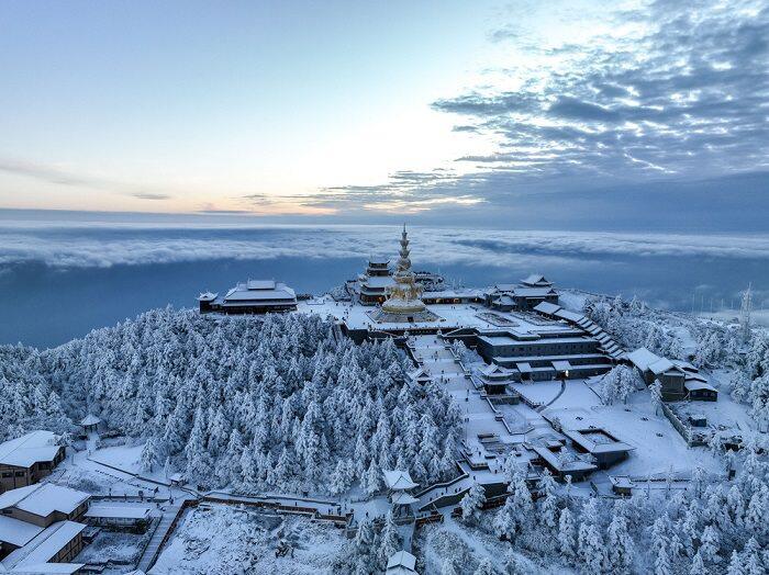 峨眉山唯美冬景