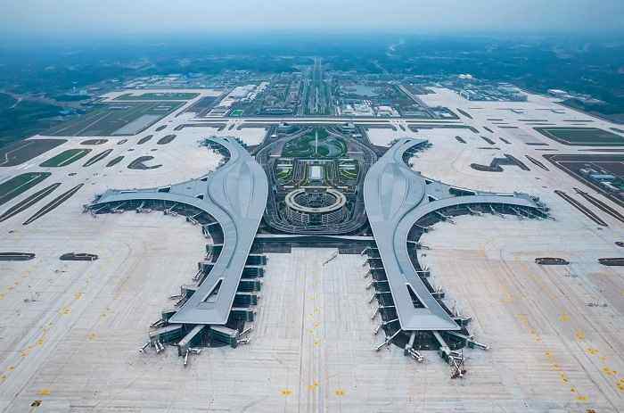 成都-天府国际机场鸟瞰图