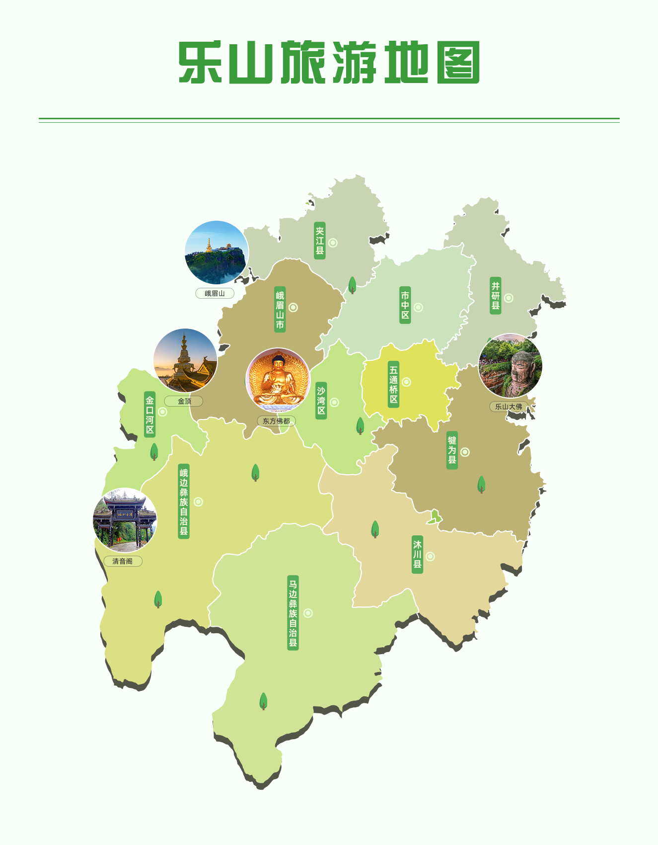 乐山旅游地图