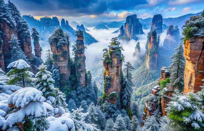 张家界雪景