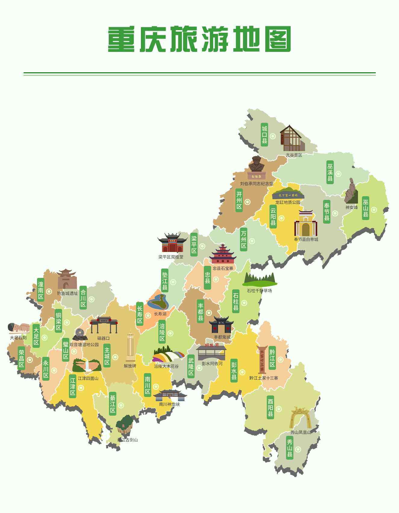 重庆旅游景点地图