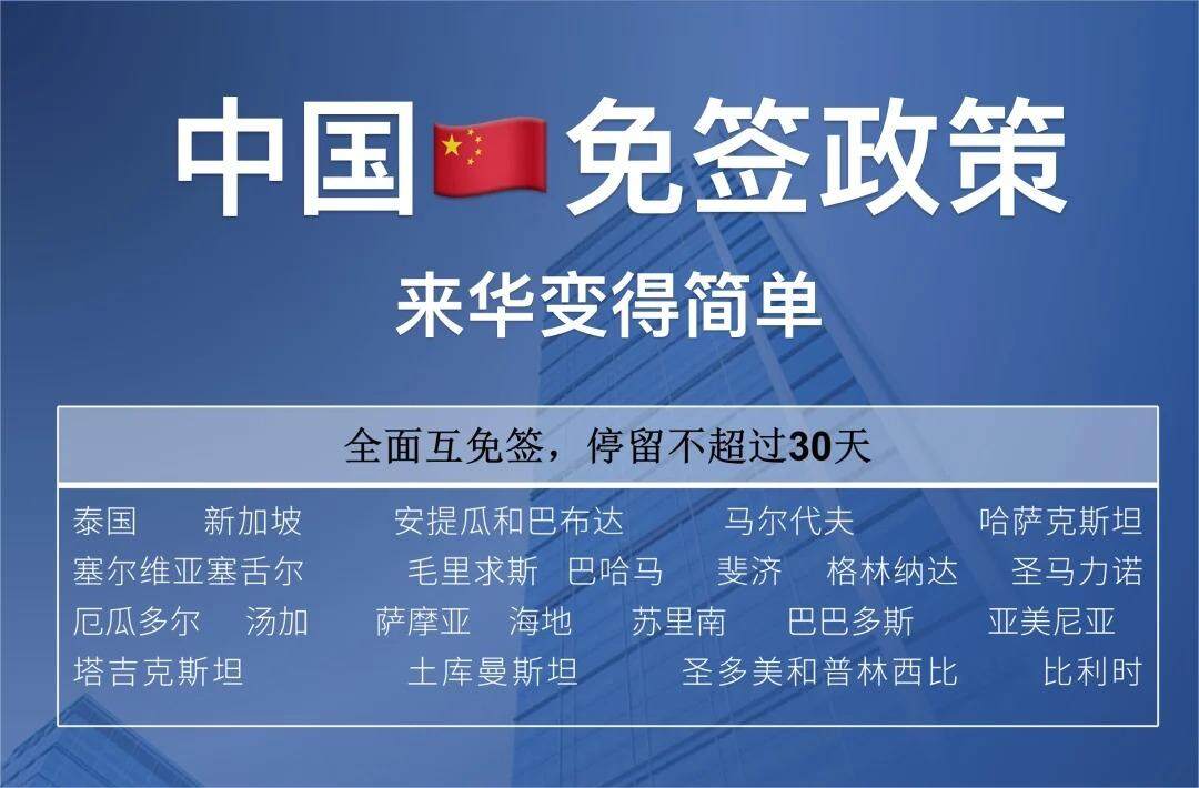 中国免签国家
