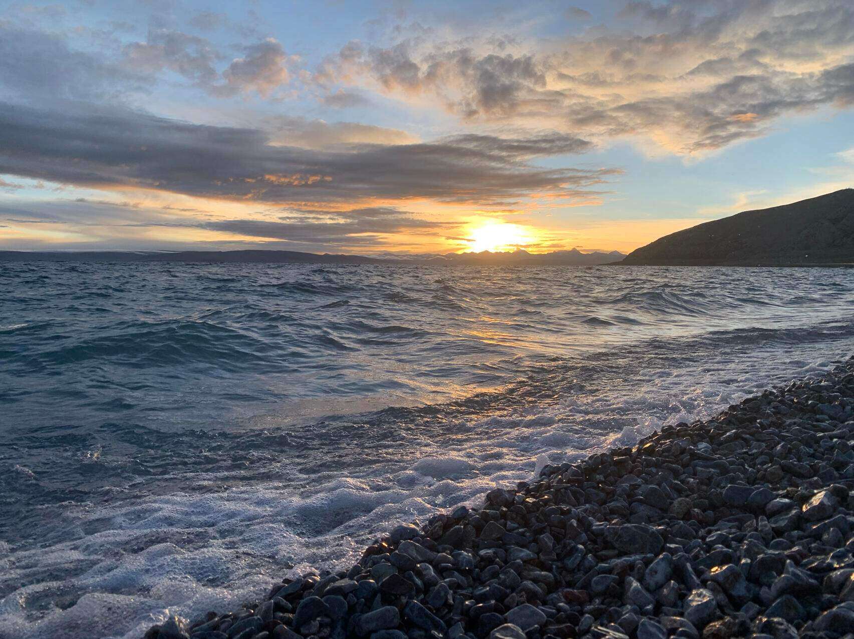 纳木措北岸-扎西半岛日落时