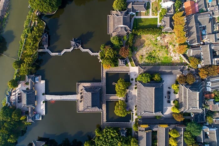 苏州园林鸟瞰图